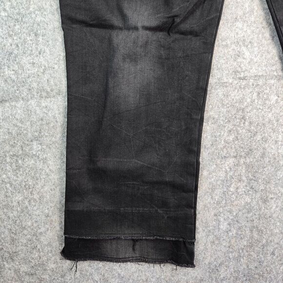 Democracy Ab Technology Kick Flare Jeans Women Sz 16 Black Denim Biker Punk NWT - Picture 4 of 16